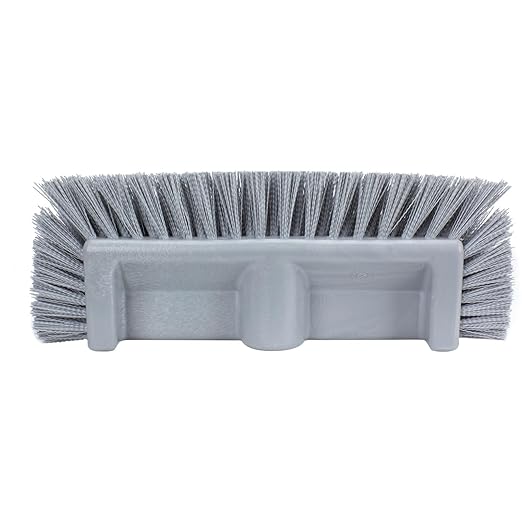 SPARTA Multi-Level Tile Scrub Brush 12 Wide Brush Head Heavy-Duty Tile Cleaning Brush with End Bristles for Commercial Tiles Tubs and Floor Plastic 12 Inches Gray (Pack of 12)