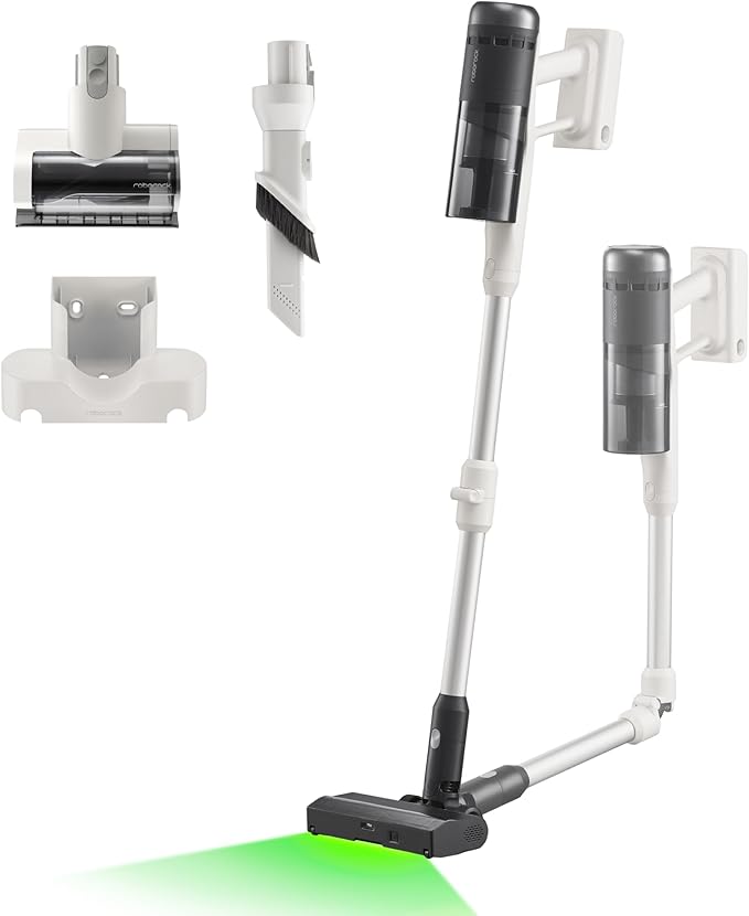 roborock H60 Pro Cordless Stick Vacuum Cleaner 170AW Suction Power 80-Min Runtime 90° Bendable Tube Dust-Detecting LED Anti-Tangle Vacuum Cleaner for Home Carpets Hard Floors &amp Pet Hair