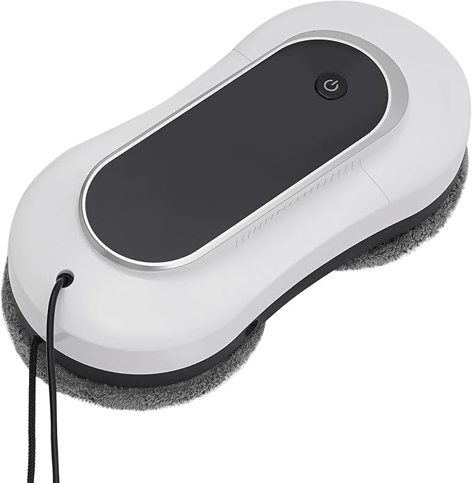 Window Cleaner RobotWindow Cleaner Robot with Dual Water SprayRemote Control Window Cleaning Robot Smart Glass Cleaning Robotic with 10 Cleaning Cloths (White)