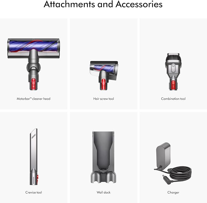 Dyson V8 Cordless Vacuum Cleans Hard Floors and Carpets Detangles Converts to Handheld 115AW 2 Power Modes Up to 40 Minutes¹