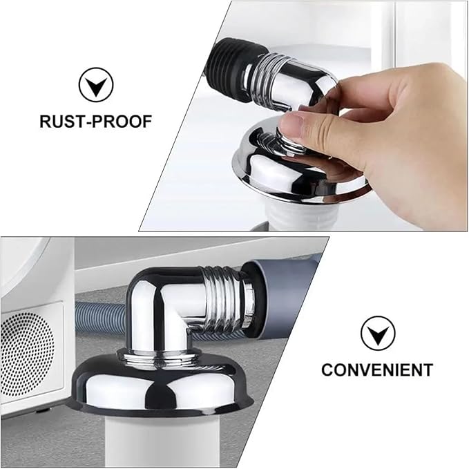 3 Way Drain Pipe For Washing Machine One-way Return Proof Drainage Strainer Stopper Insect Odor Proof Sink Sewer Joint Plug(Style C 3PCS)