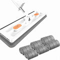 2024 Large Flat Mop360° Rotating MopAdjustable Stainless Steel Long Handle with 6 Washable Microfiber Pads for Floor Wet and Dry Cleaning with Dewatering Scraper 12027(White)