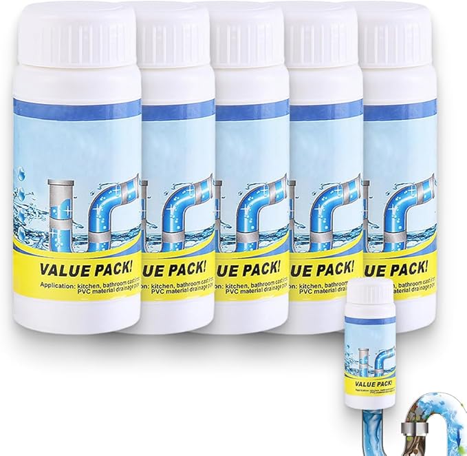 2025 Upgrade Sink and Drain Cleaner Powerful Sink Drain Cleaner Multi-functional Drains Cleaners Fast Foaming for Kitchen Toilet Pipeline Quick Cleaning Tool (5PCS)