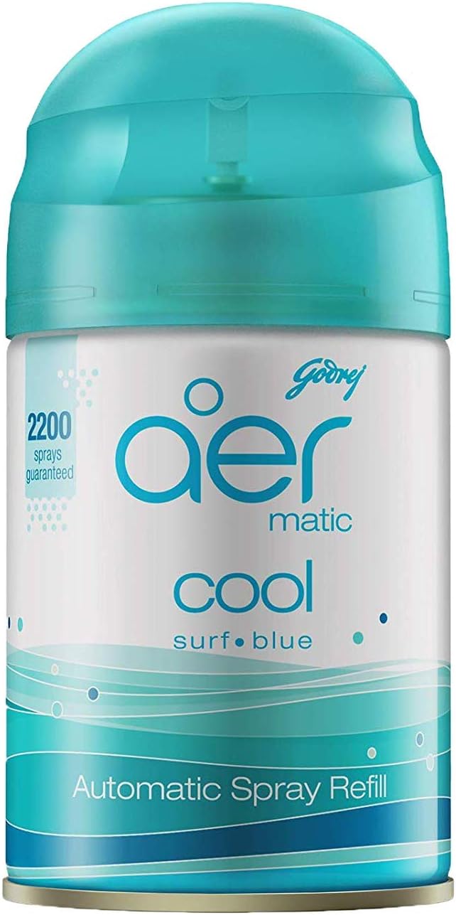 Godrej aer Matic Automatic Air Freshener Refill Cool Surf Blue 225 ml Aer-11 225 ml (Pack Of 1)