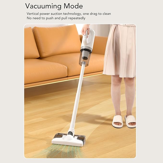 Cordless Wet Dry Vacuum Cleaner 30000pa 43000rpm 120W Rechargeable Cordless Vacuum Cleaner and Mop Combo 3 in 1 Blower and Mop with Water Tank Floor