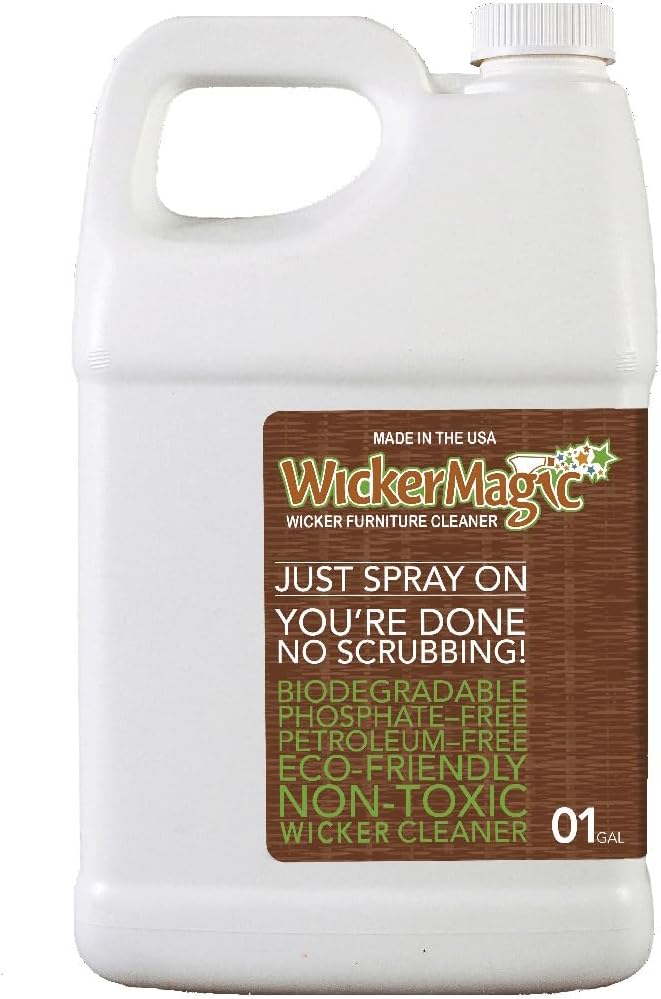 Screen Magic Wicker Magic Cleaner - Streak Free Non-Toxic Wicker Cleaner - 1 Gallon