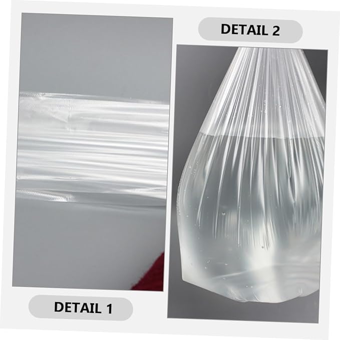 6 Rolls Thickened Plastic Garbage Bags Kitchen Bathroom Trash Can Liners 45x50cm Flat Mouth Disposable Trash Bags for Household Use
