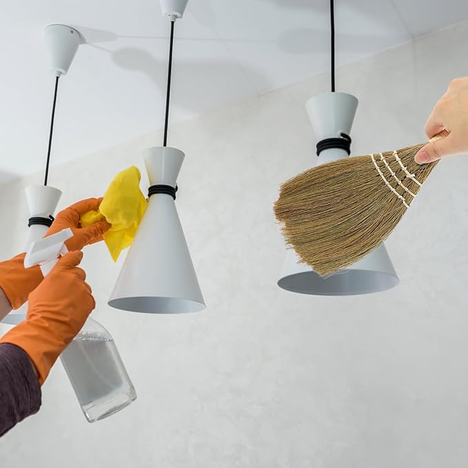 6pcs Small Whisk Broom for Desktop Cleaning Portable Dust Brush for Kitchen Office and Home Use Lightweight Dustpan Included