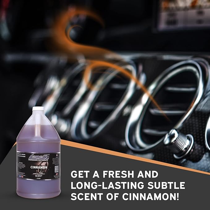 Lane's Premium Car Air Fresheners - Cinnamon Scent Water Based - 128oz Eliminate Bad Odors of Pet &amp Food From Car Interior Leather Carpet Upholstery Great For Cars Trucks SUVs RVs &amp More