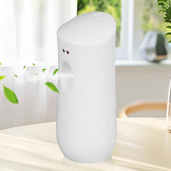 Automatic Air Freshener Spray Wall Mounted or Free Standing Automatic Scent Dispenser Motion Sensor Air Freshener Air Automatic Spray Dispenser for Room and Restroom Sprayer (White)