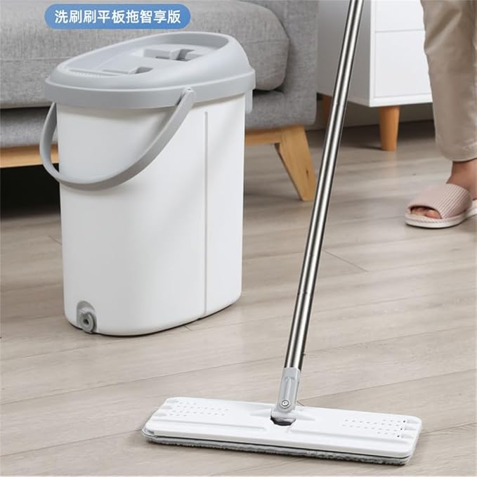 Flat Mop Hand-Free Household A Net Lazy Squeeze Water Floor