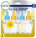 Febreze Plug with Fade Defy Technology Air Freshener (2) of 0.87 fl oz Refills (Fresh Lemon)