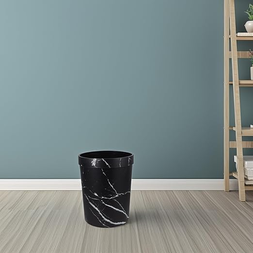 Marble Bathroom Trash Can Nordic Style No Lid Wastebasket for Office Home and Hotel Stylish Waste Container for Bedroom and Bathroom Convenient Waste Container