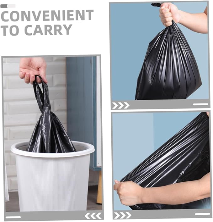 200pcs Thickened Plastic Trash Bags for Bathroom and Kitchen Leak-resistant Garbage Can Liners for Home and Office Large Capacity Waste Bags