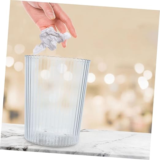 Luxshiny Thickened Trash Can Convenient Round Waste Basket for Kitchen Living Office and Bedroom for Use Large