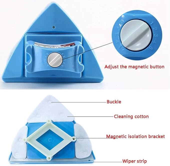 Window Clean Brush Cleaner Glass Wiper Magnetic Cleaning Tools Useful Surface for High-rise Glazed Windows