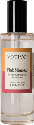 Votivo Pink Mimosa 4.3 oz Room &amp Linen Spray | Fruity Scented Air Freshener for Linens &amp Living Areas | Premium Long Lasting Fragrance