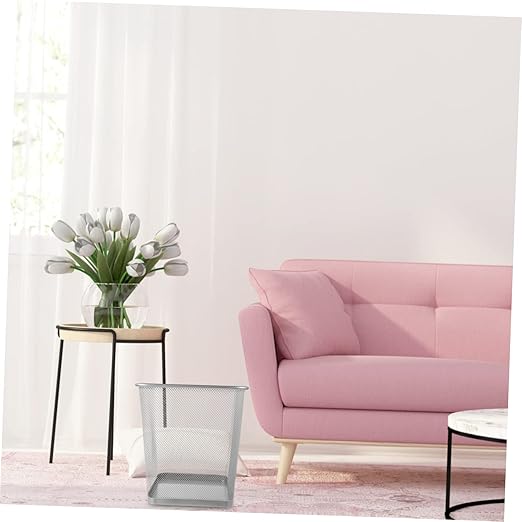 Practical Wire Mesh Trash Can Sturdy Metal Wastebasket for Home Office Kitchen and Bathroom Breathable Design Small Easy to Clean Versatile Garbage Holder