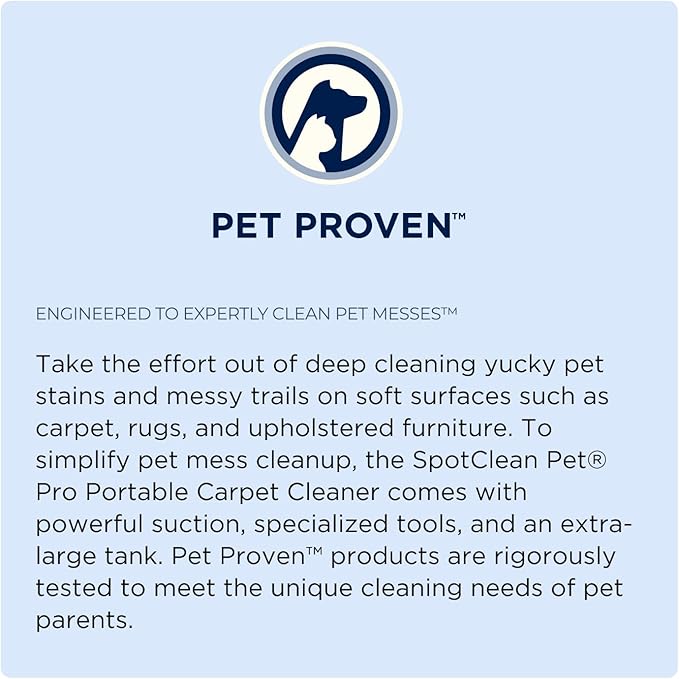Bissell SpotClean Pet Pro Portable Carpet Cleaner 2458