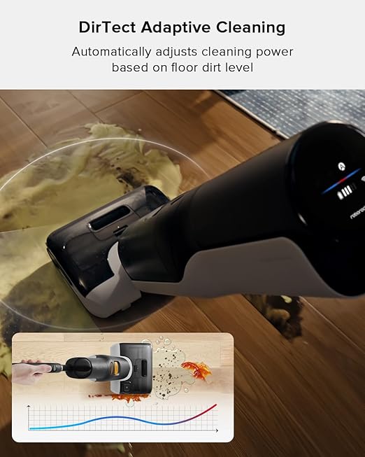 roborock F25 BX Wet Dry Vacuum Cleaner Cordless Vacuum Mop All in One with 20000Pa 194°F Hot Air Flash Drying &amp Self Cleaning Zero-Tangle Wet Mop Cleaner for Hard Floor 180° Lie Flat