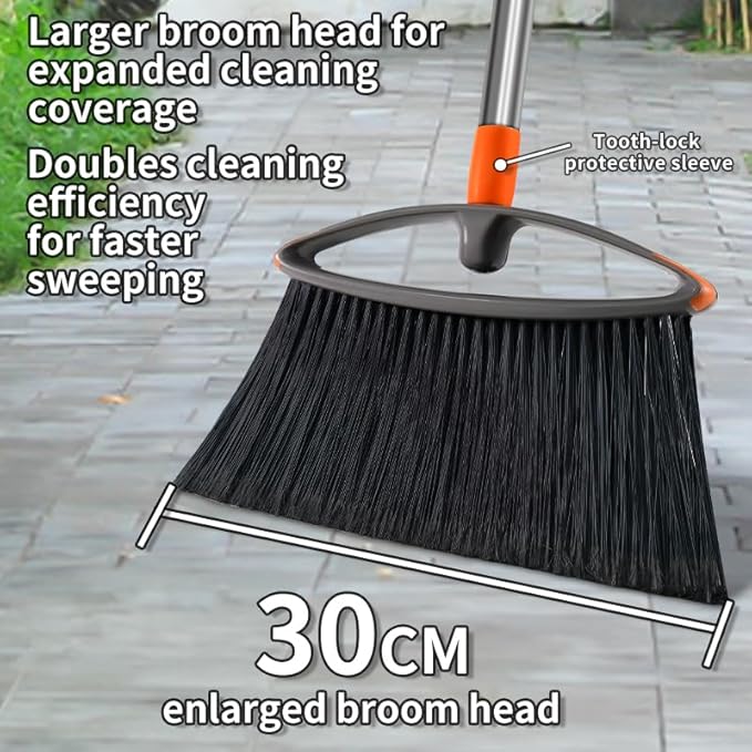 Professional-Grade Heavy-Duty Broom a Versatile Cleaning Tool for Yards garages Shopping malls Kitchens Offices and pet Hair cleanup.