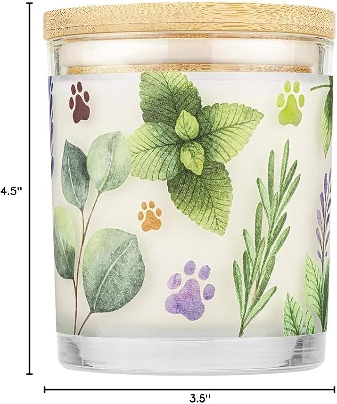 Pet House Candles Plant-Based Long Lasting Pet Friendly Candles for Home 60 Hour Burn Time - Herb Garden 9 oz 2 Pack