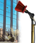 Window Combination Poles Cleaning Brush with 4 Water Outlets Extension Pole Cleaning Tool Washing Brush for Window Glass Wall Water Fed Window Telescopic Pole Cleaning Brush Gold 3.6m