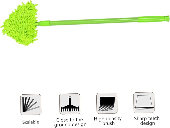 Adjustable Telescopic Triangular Mop with Extension Pole for Easy Floor and Glass Cleaning Lightweight and Portable Home Mop Cleaner for Efficient Dust and Dirt Removal