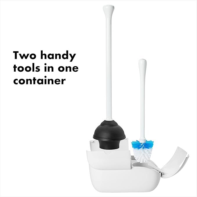 OXO Good Grips Toilet Brush &amp Plunger Combo