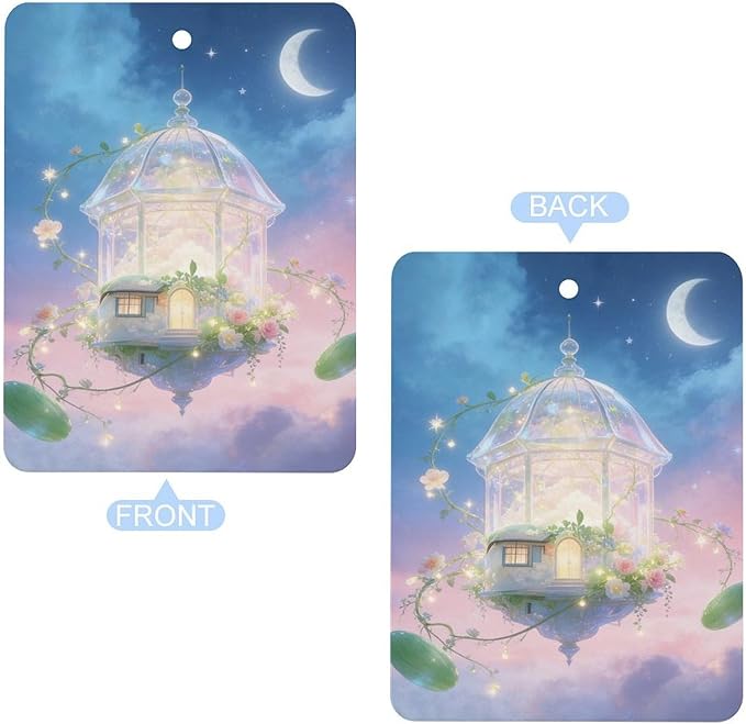 5PCS Car Air Freshener Hanging Personalized Double Sided Starry Vines Car Fresheners Long Lasting New Cars Scents Cute Automotive Freshies for Closets Drawers (tea)