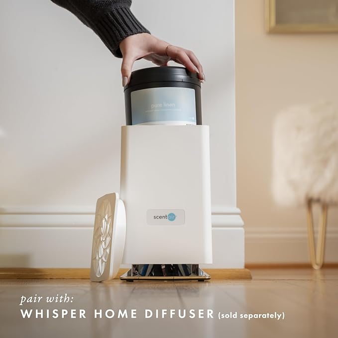 ScentAir Whisper Home Monthly Plug-in Refill Fragrance Cartridge for Home and Office Amazon Exclusive Pure Linen