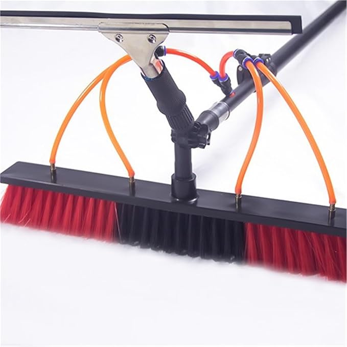 Solar Panel Cleaning Brush Telescopic Aluminum Cleaning Brush Pole Solar Panel Handheld Water SupplyWater Fed Pole