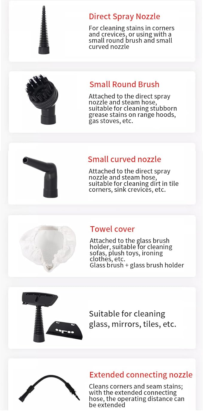 Handheld Steam Device Cleaning Steamer Tool Powerful Grout Performance with Fast Heating Precision Floor to Fabric Sanitizing Utility Comprehensive Dirt Lifting Support for Car Interiors