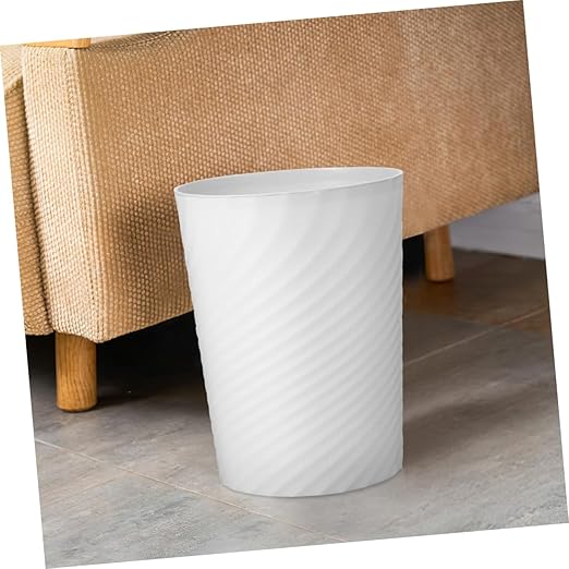 Plastic Trash Can Medium Wastebasket Bathroom Garbage Container Basket No Lid for Kitchen Office Bedroom Living