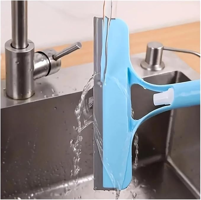 Household Multi Function Glass Wiper Cleaning Mirror with Watering Can 3-in-1 Scraper Window