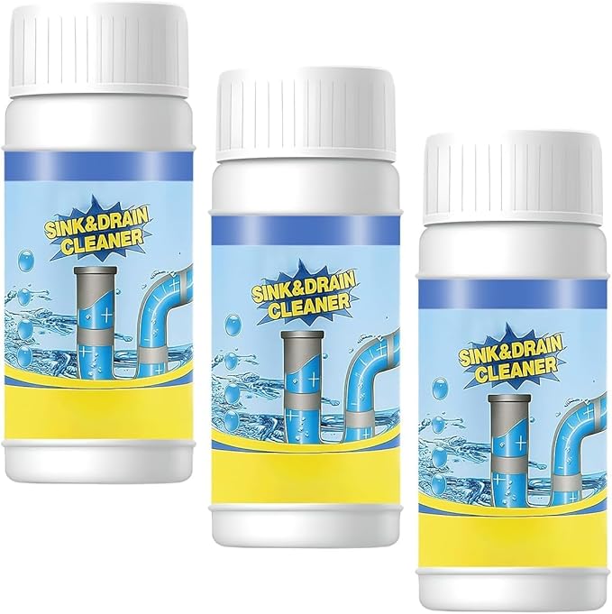 2026 New Sink and Drain Cleaner Multi-functional Sink and Drains Cleaner Powder Cleaning Sink Cleaner for Kitchen and Pipes Cleaning Tool (3 PCS)
