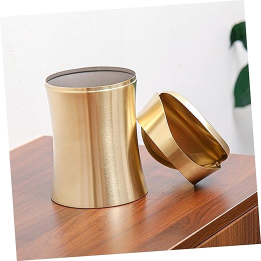 VILLCASE Mini Covered Trash Can with Lid for Bathroom and Desktop Stainless Steel Mini Garbage Bin for Home Office Space-Saving Small Countertop Wastebasket with Easy to Clean