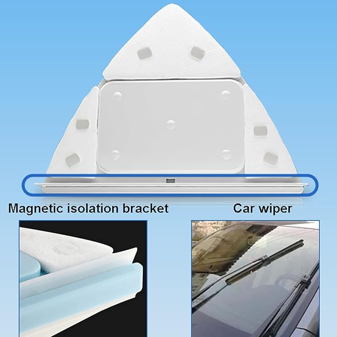 Outside Magnetic Window Cleaner Window Cleaner Wipers Double-Sided Window Cleaner Glass Cleaning Brush Glass Wiper Household Cleaning Tools with Anti-Falling Rope for High-Rise Double