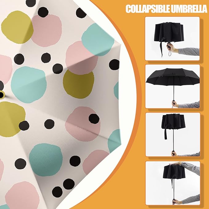 Small Compact Travel Automatic Folding Umbrella for Women Portable Lightweight Rain Wind UV Sun Shade