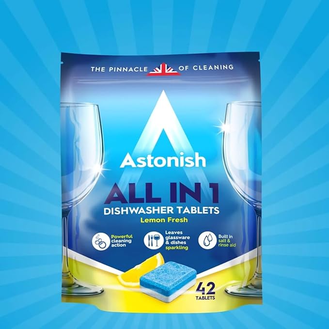 Astonish All In 1 Dishwasher Tabs 42ct + Oven &amp Cookware Cleaning Paste150g