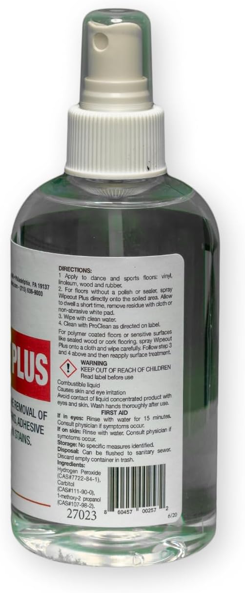 Wipeout Plus 3 Bottles Pump Spray Tape Adhesive Remover Dye And Scuff Remover