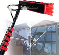 Window Cleaning Pole 3In1 Water/Hose Fed Pole Cleaning Brush Equipment Window Cleaning Pole Water Fed Telescopic Brush Cleaning Photovoltaic and Solar Panels