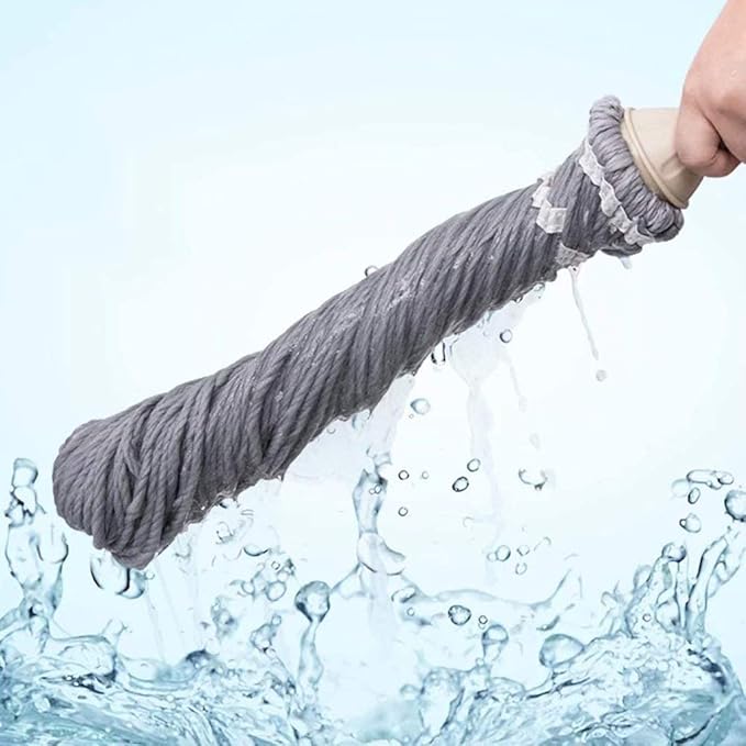 Mop Rotating Stainless Steel Handle 360°  Micro Fiber Fabric Efficient Floor Cleaning