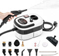 2500W Handheld Steam Cleaner High Pressure Steam Cleaner for Car &amp Home Portable Steam Cleaner for Walls Tile Grout &amp Furniture 6-Level Control with 40.6oz Tank