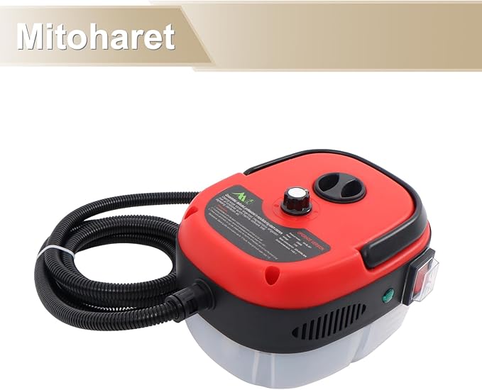 2500W 1000ml 110V Red Small Portable High-temperature and High-pressure Steam Cleaner with Brush for Kitchens Toilets and Car Interiors
