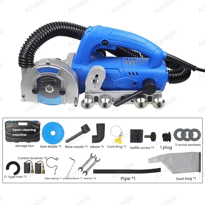 9000r/min Tile Joint Cleaner Tile Joint Cleaning MachineElectric Grout Removal Toolwith 100mm Blade for Removing Old CementCaulking Agent