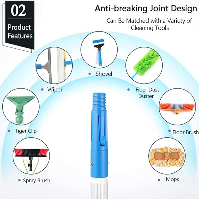 Window Cleaning Brush Window Cleaner Kit Water/Hose Fed Pole Cleaning and Washing Tool for Window Glass Solar Panel - 8M 6m (6m)