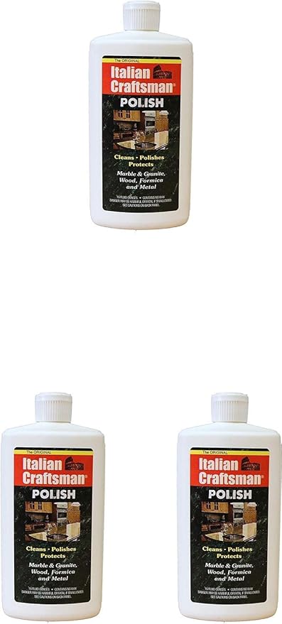 Eastern Marble &amp Granite Supply Granite &amp Marble Polish - Cleans &amp Protects - Italian Craftsman 16 oz (Three Pack)