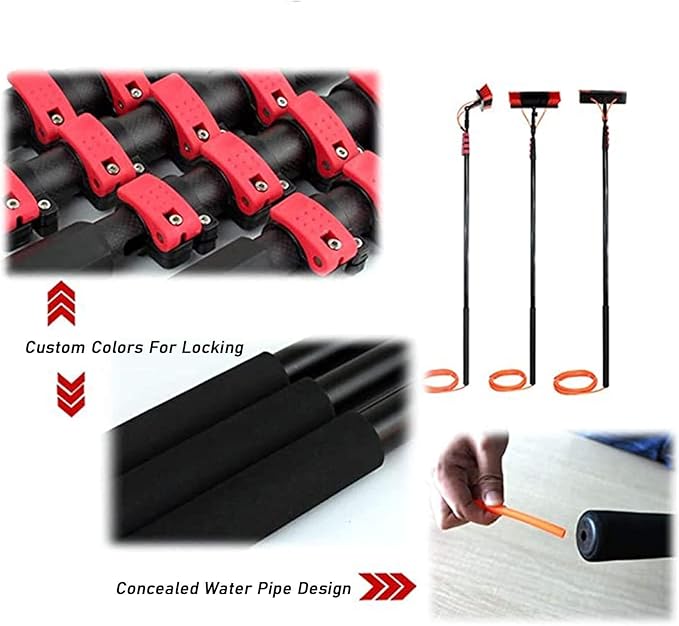 Solar Panel Cleaning BrushPole FedTelescopic Pole Window Cleaning for Photovoltaic Panel Cleaning Truck for Window Glass Wall