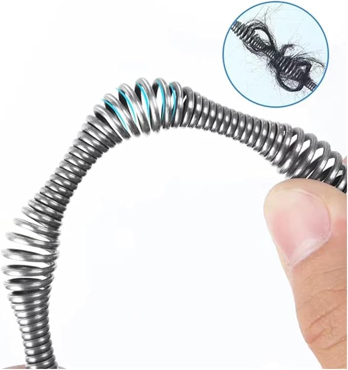 Kitchen Toilet Sewer Blockage Hand Tool Pipe Dredger Drains Dredge Drill-Powered Extendable 13 Meters(3m)